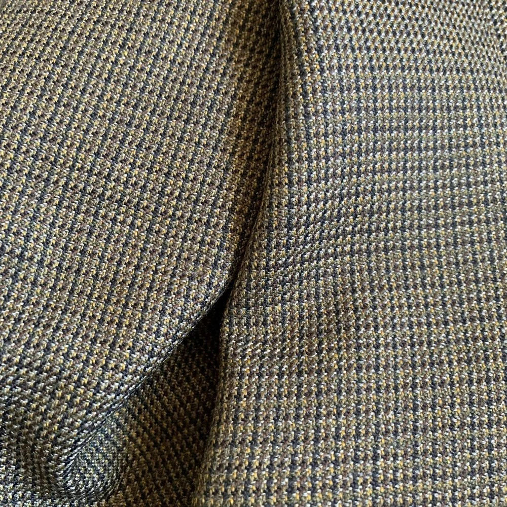 Stafford‎ Essentials Sports Coat 44L Classic Fit Elbow Patch Houndstooth Wool